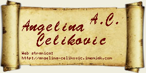 Angelina Čeliković vizit kartica